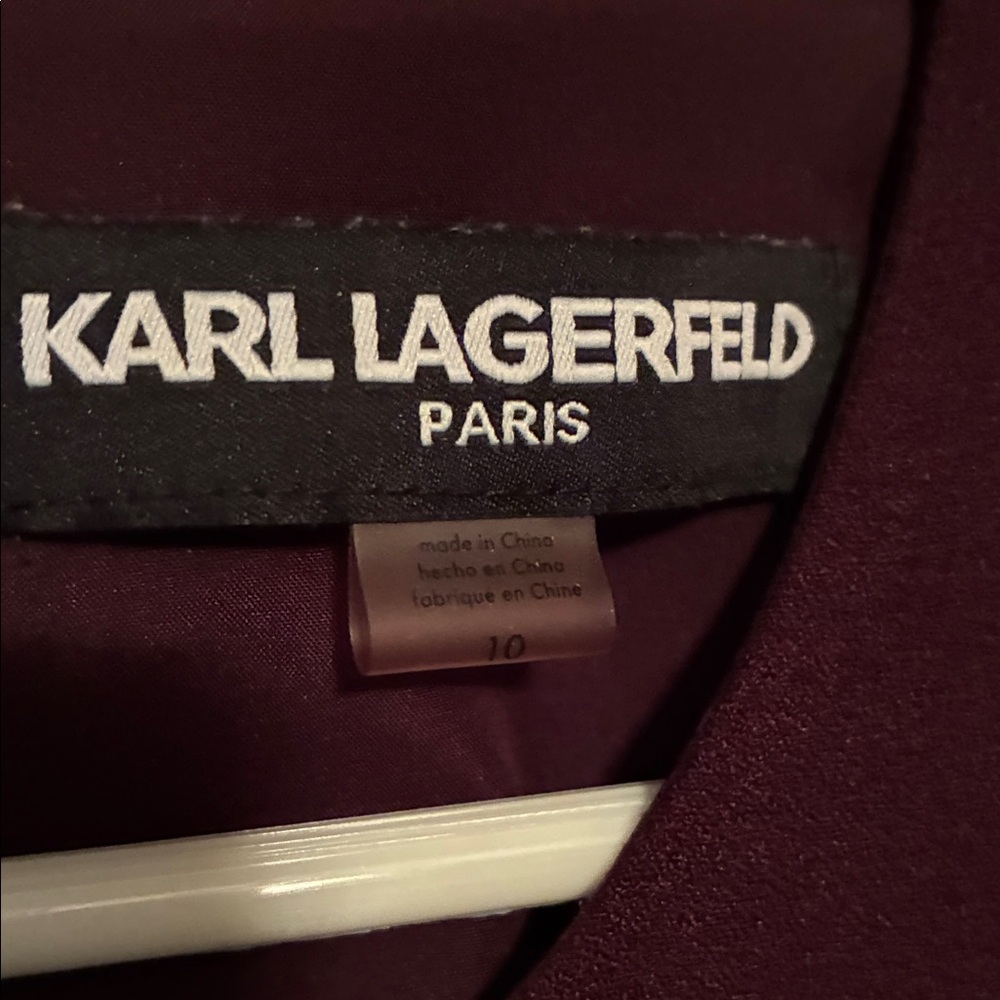 Karl Lagerfeld Deep Purple Asymmetrical Dress - Picture 2 of 5